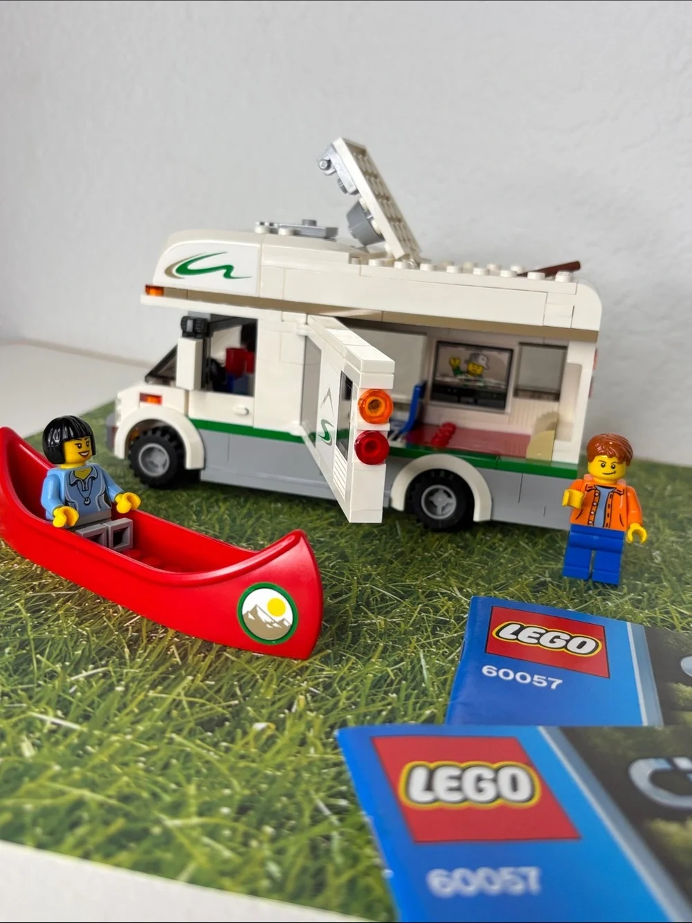 Lego Camper Van Set 60057 with Red Canoe